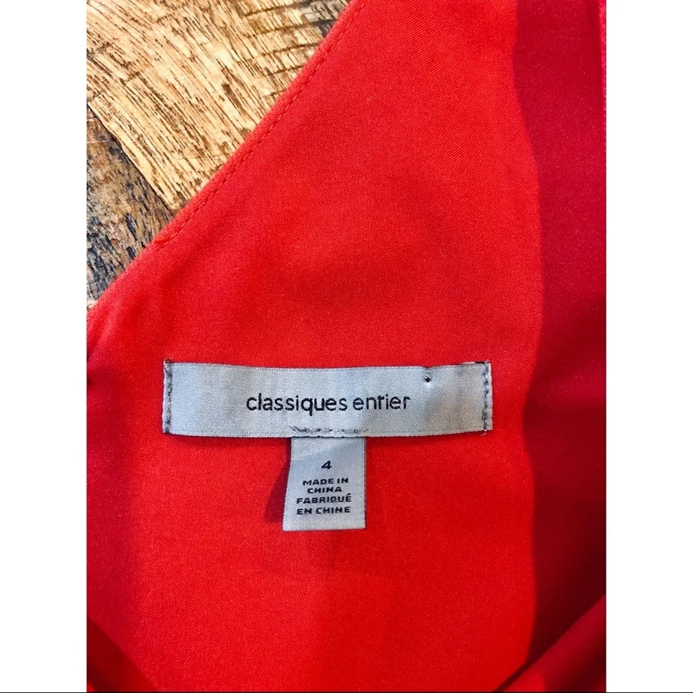 Classiques Entier: Vibrant Red-Orange Sheath Dress - Picture 3 of 3